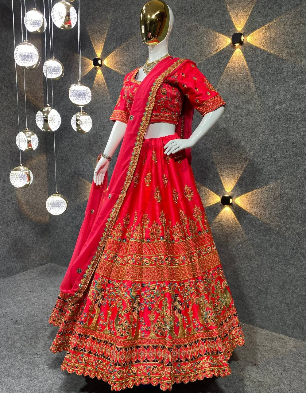 Mesmerizing Green Designer Bridal Lehenga Choli | Buy Indian Wear